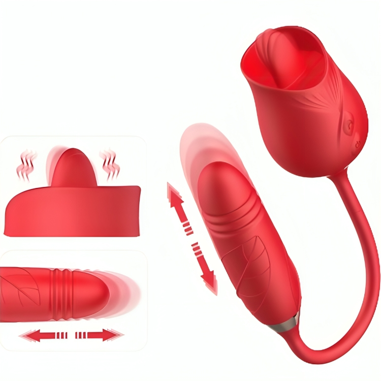 Delight Flower Vibrator & Thrusting Tongue