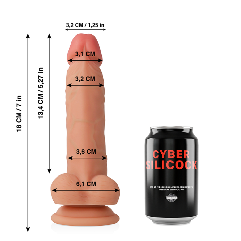 Dildo Realista Ultra Jude 18cm em Silicone
