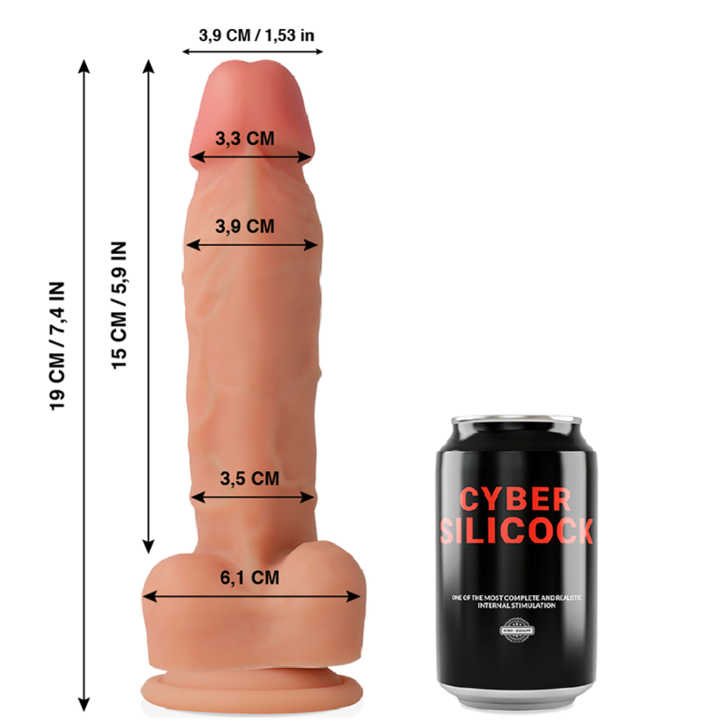 Oliver 19cm Realistic Silicone Dildo