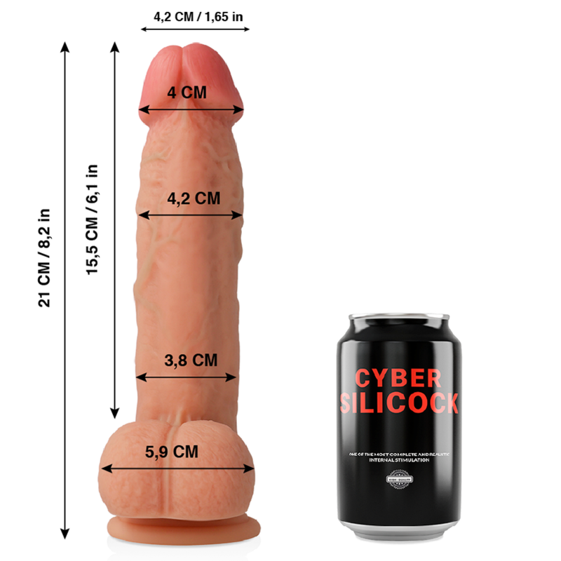 Dildo de Silicone Ultra Realista Saul 21cm