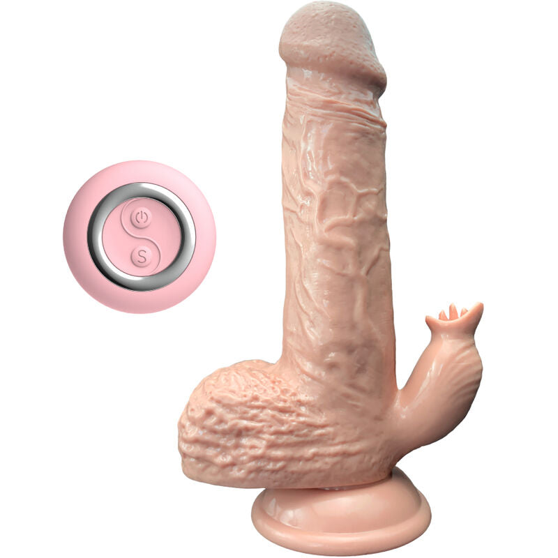 Realistic 19cm Vibrating Tongue Dildo