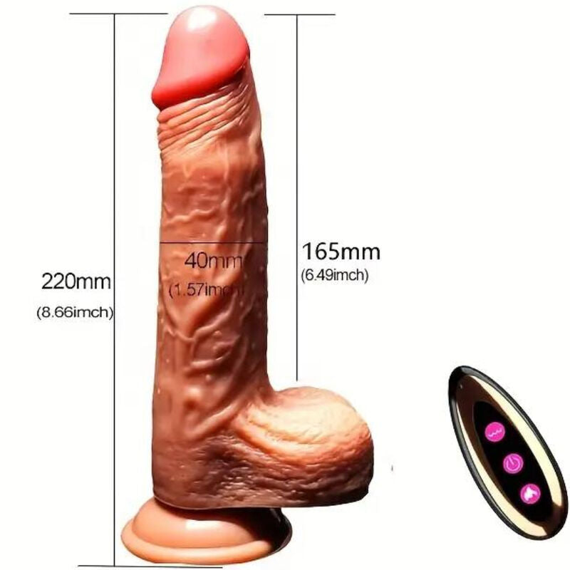 Realistic 22.5cm Thrusting Dildo Vibrator