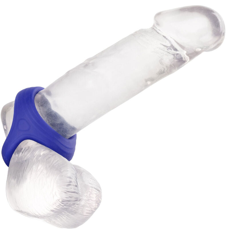Anillo Dual para Pene y Testículos en Azul Marino