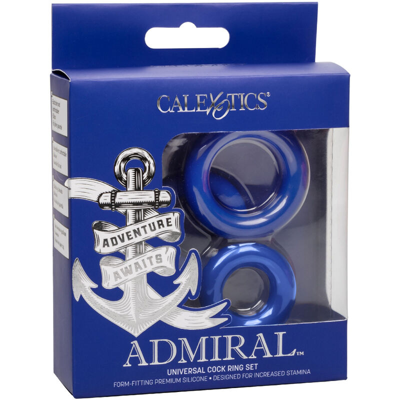 Set de Anillos para Pene de Silicona Admiral - Azul