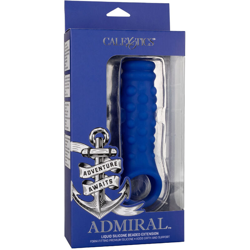 Funda de Pene de Silicona con Cuentas Admiral - Azul