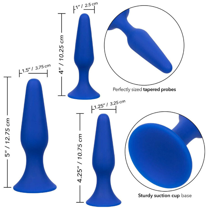 Kit Admiral 3 Set de Tapones Anales Azules