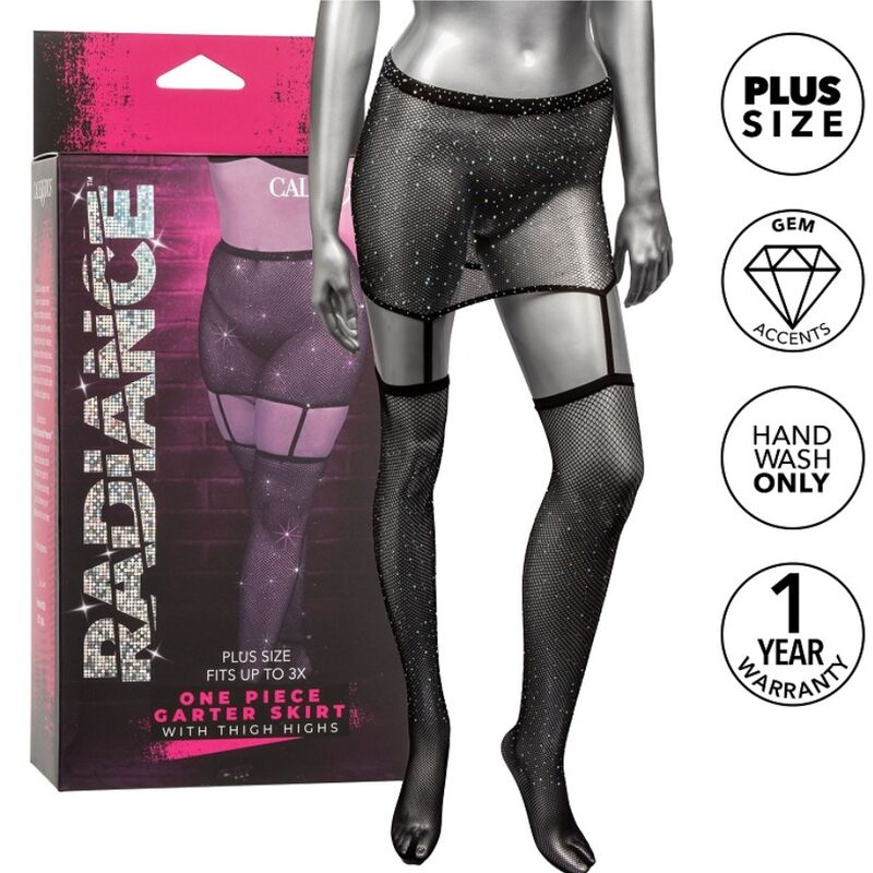 Plus Size Radiance Garter Skirt Thigh Highs