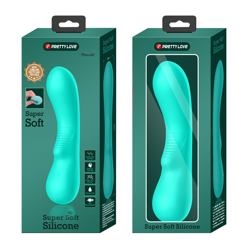 Prescott Rechargeable Vibrator - Aqua Green