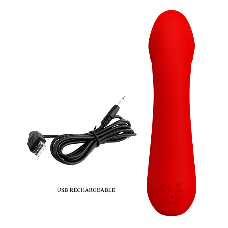 Cetus Rechargeable Red Vibrator