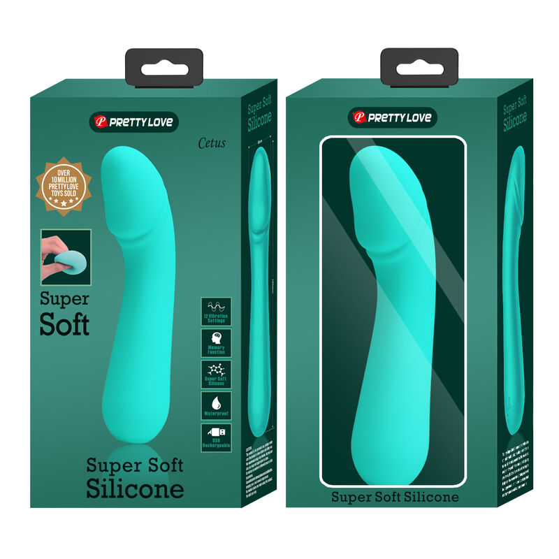 Cetus Rechargeable Vibrator - Aqua Green