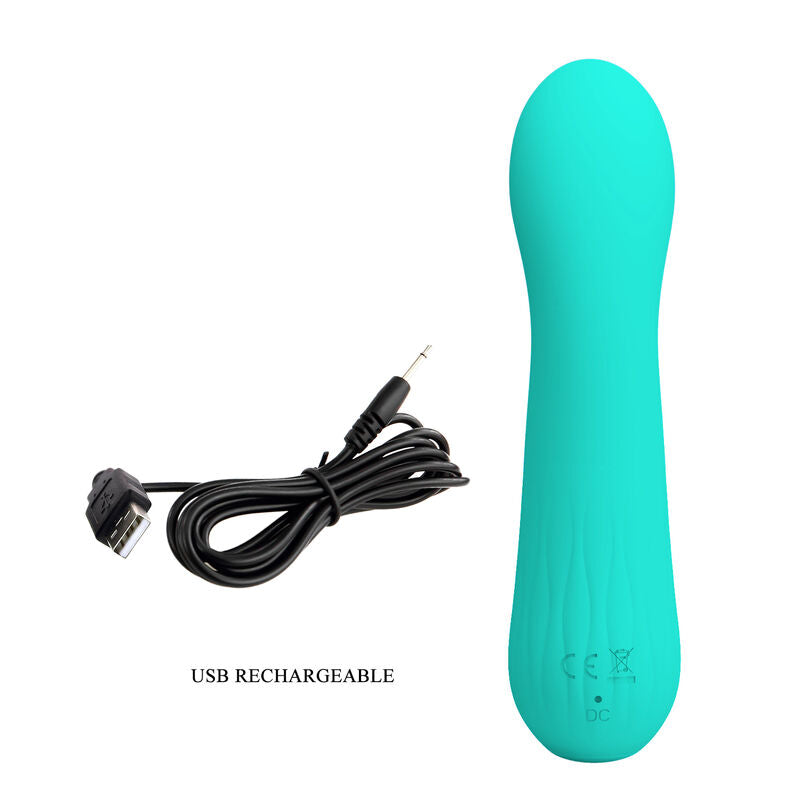 Faun Rechargeable Vibrator - Aqua Green