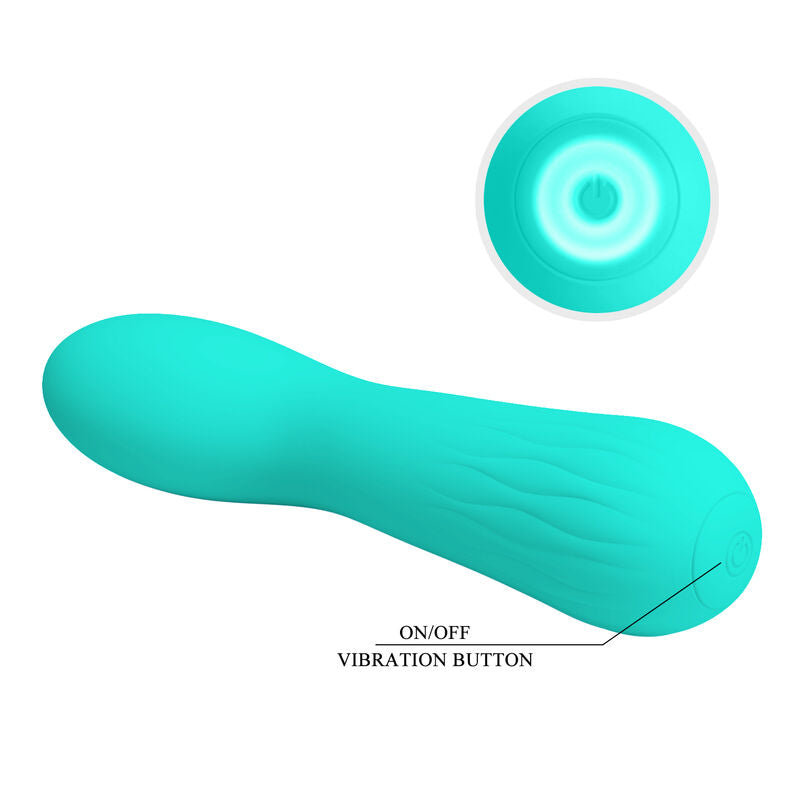 Faun Rechargeable Vibrator - Aqua Green