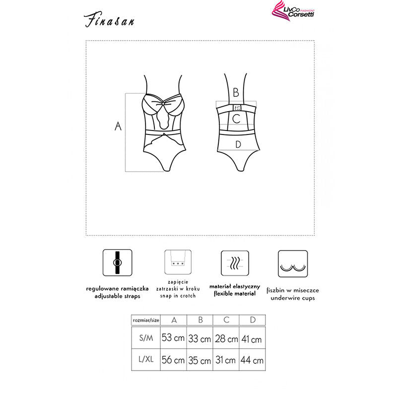 Finasan Lc 90632 Black Lingerie Body