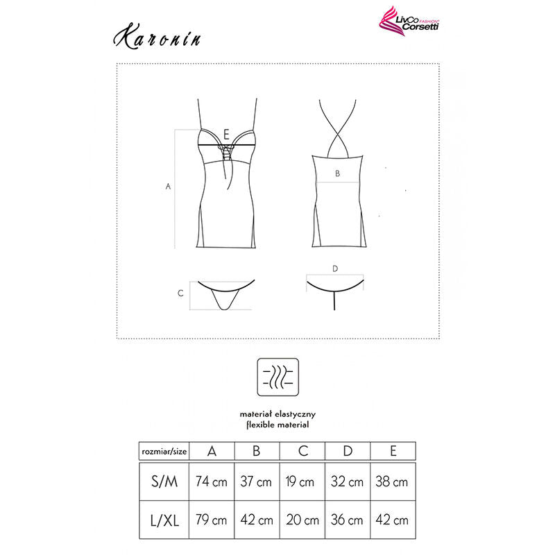 Karonin LC 90628 Conjunto de Lingerie Preto L/XL