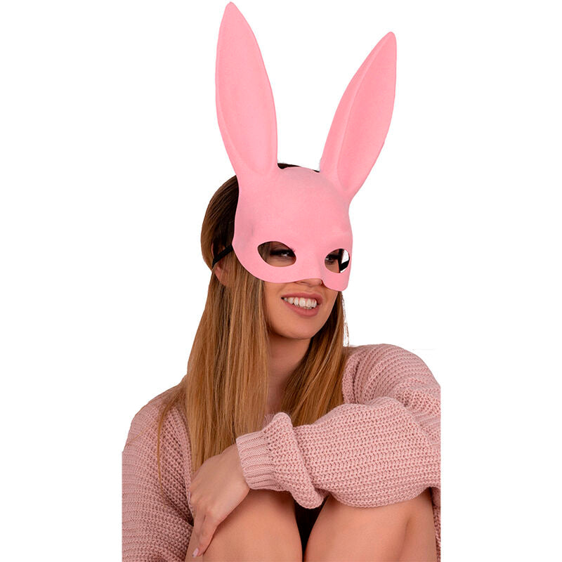 Máscara Sensual de Coelho Kohu Rosa