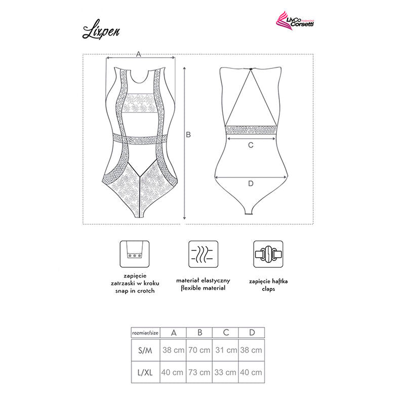Lixpen Lc 90612 Black Bodysuit L/XL