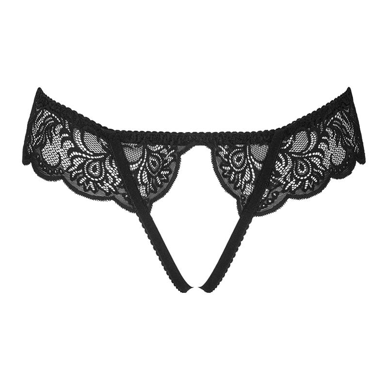 Love Story Crotchless Black Panty L/XL