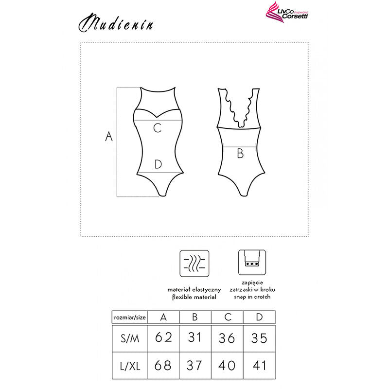 Mudienin LC 90654 Body Preto L/XL