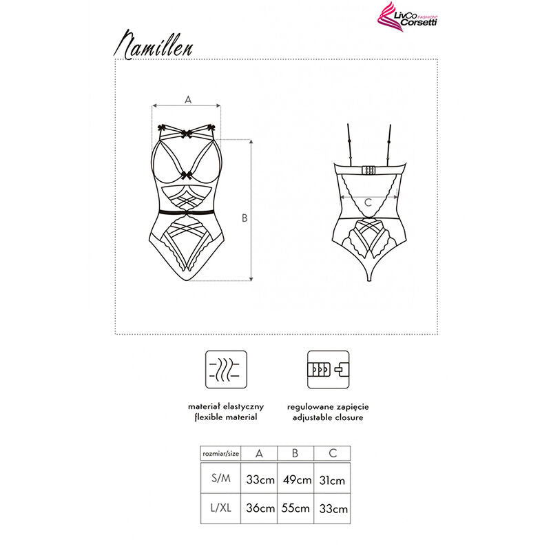 Namillen Lc 90528 Body Negro L/XL