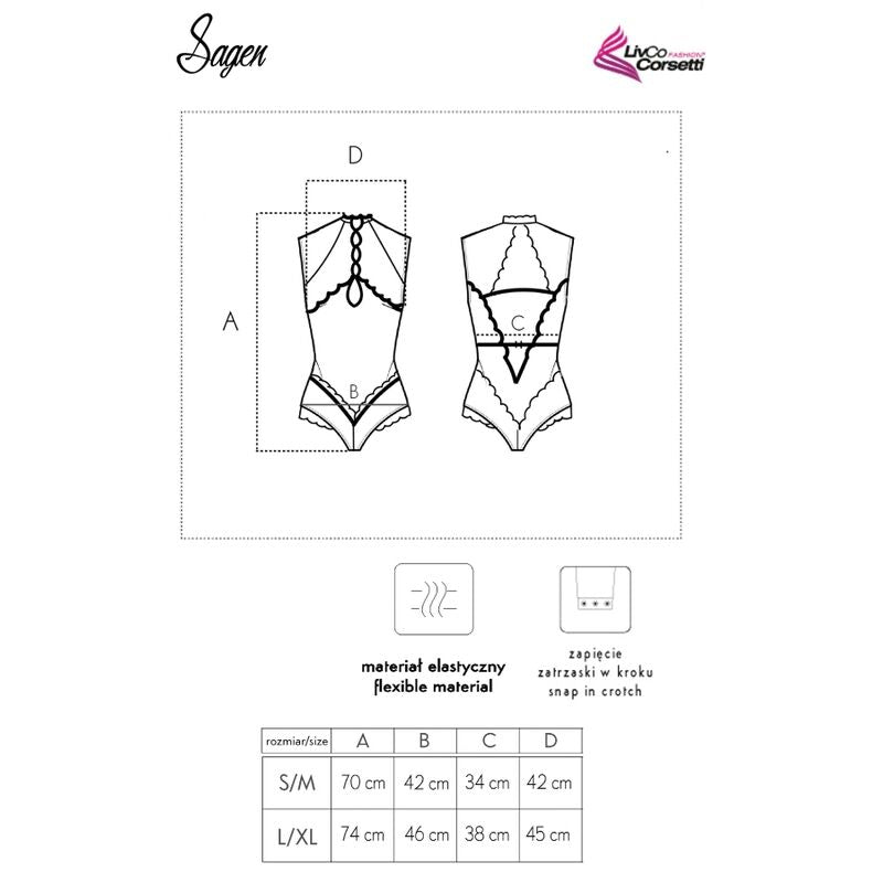 Sagen Black Body Lingerie - L/XL