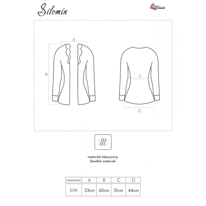 Silomin Lc 1401 Conjunto de Body y Bata Negro