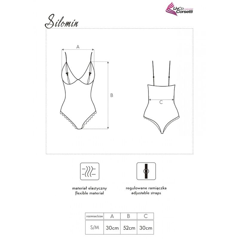 Silomin Lc 1401 Conjunto de Body y Bata Negro