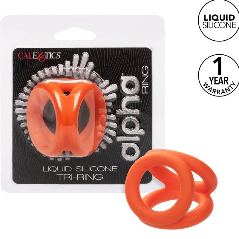 Anillo para pene Alpha Tri-Ring naranja