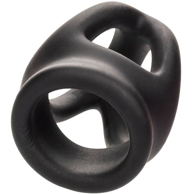 Anillo de Erección Dual Alpha con Jaula - Negro