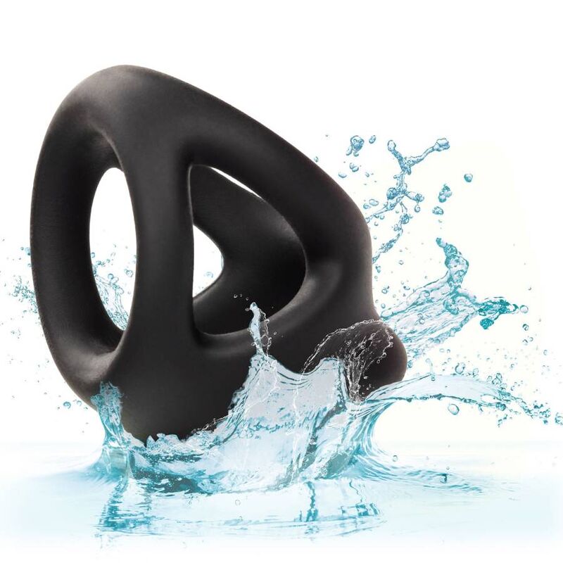 Anillo de Erección Dual Alpha con Jaula - Negro