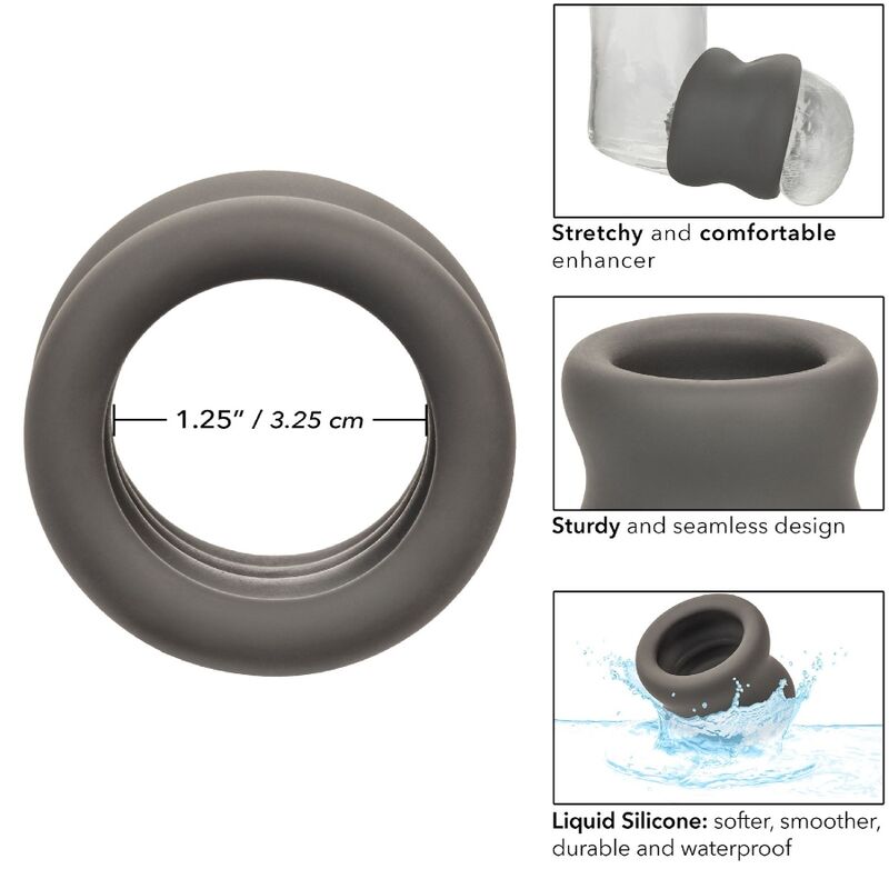 Anillo Negro Alpha para Estiramiento Escrotal