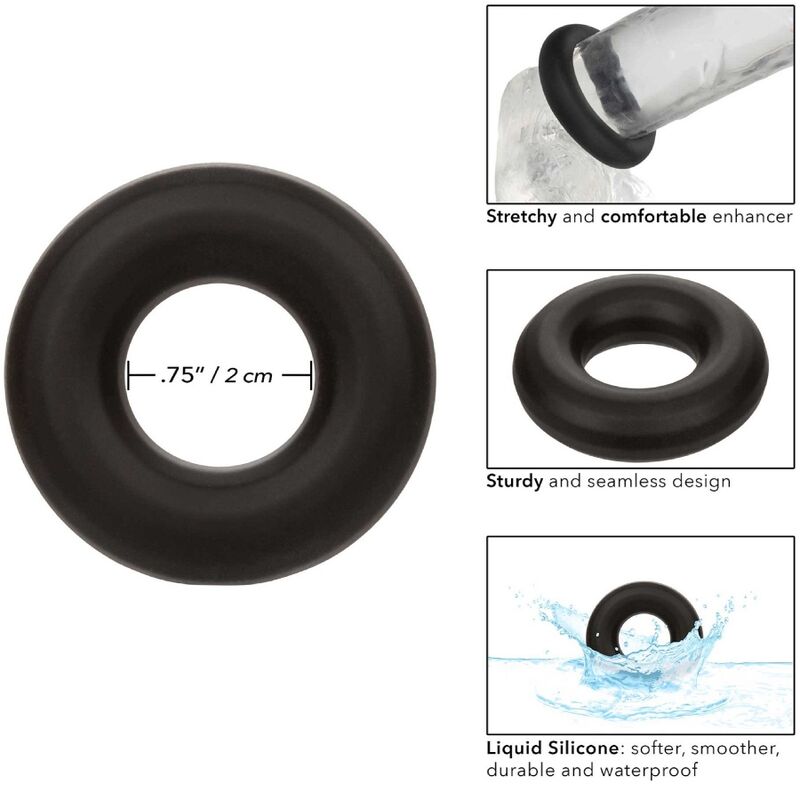 Alpha Prolong Medium Black Cock Ring