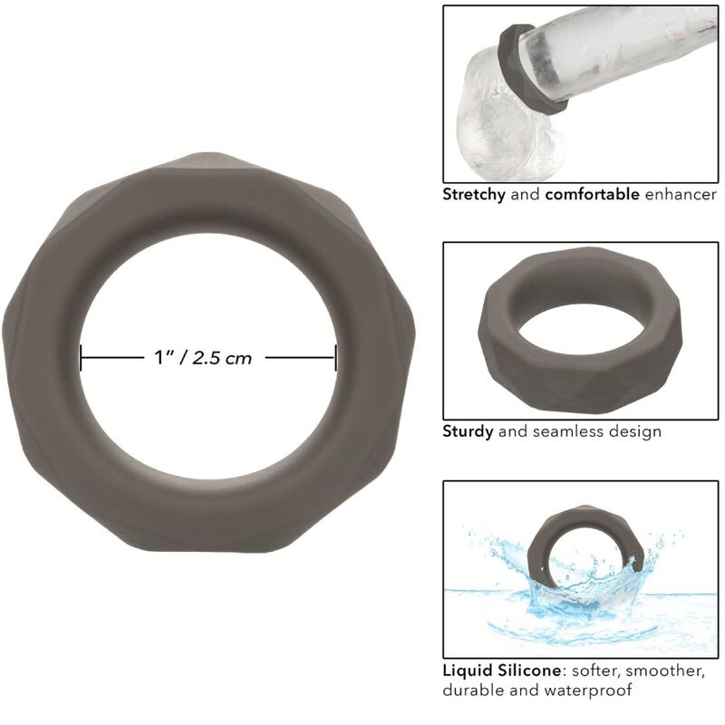 Alpha Prolong Prismatic Cock Ring - Grey