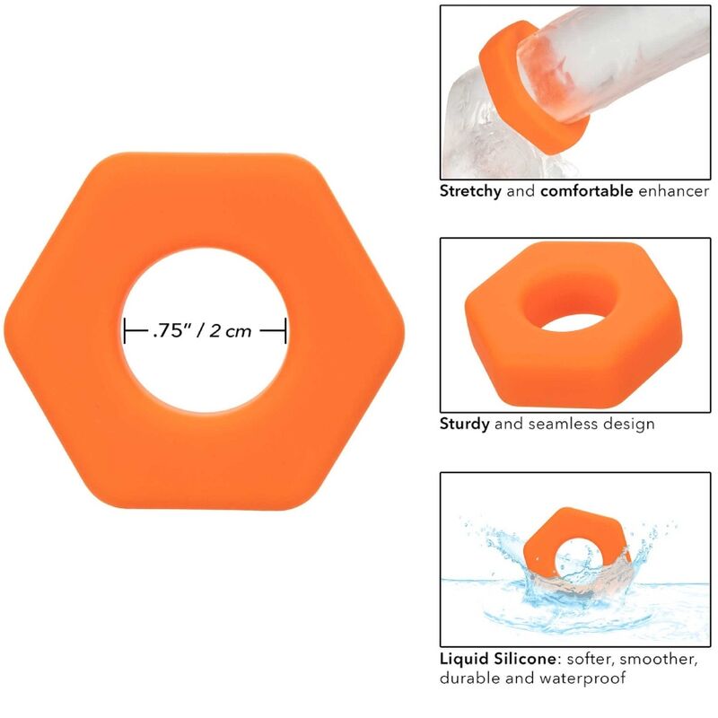 Anillo Peneano Sexágono Naranja Alpha Prolong