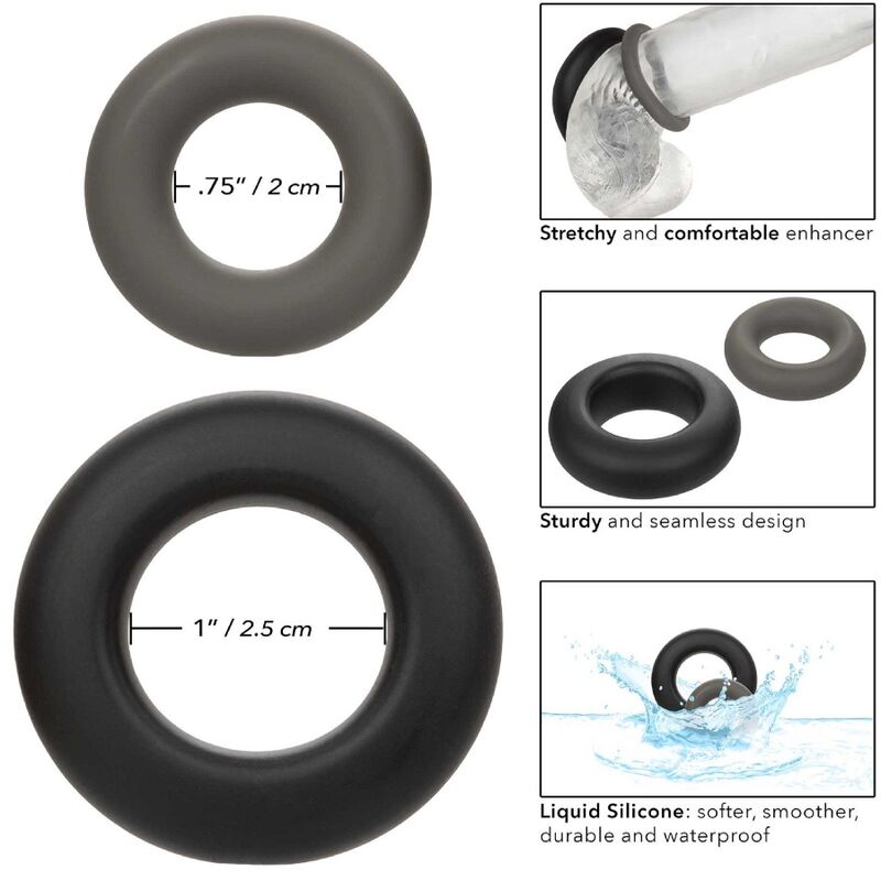 Alpha Prolong Set of 2 Erection Rings - Grey