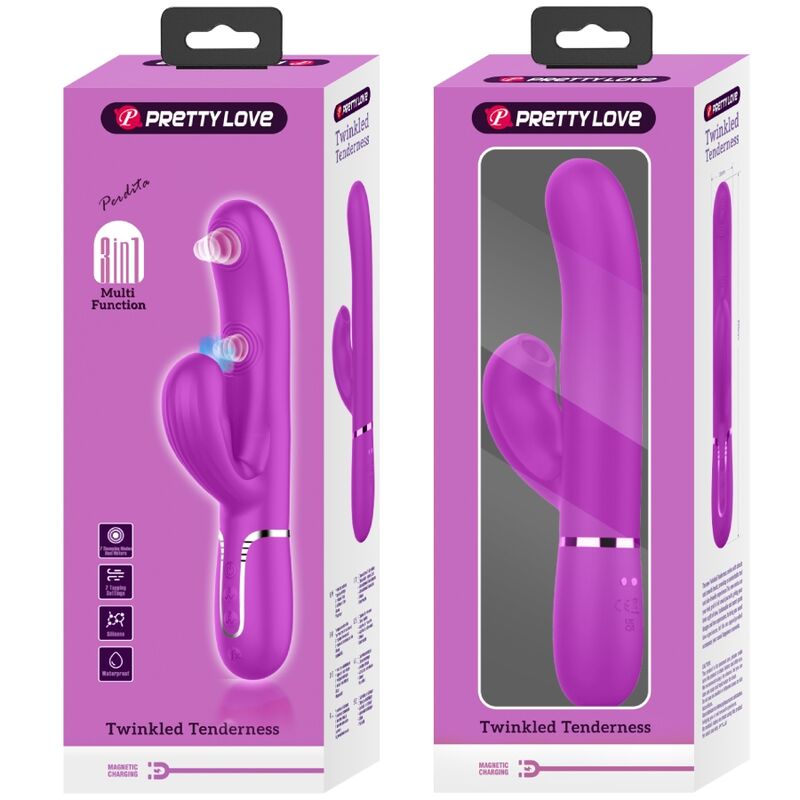 Vibrador Perlita 3 en 1 para Punto G - Violeta