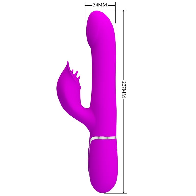 Vibrador Rabbit Violeta con Perlas