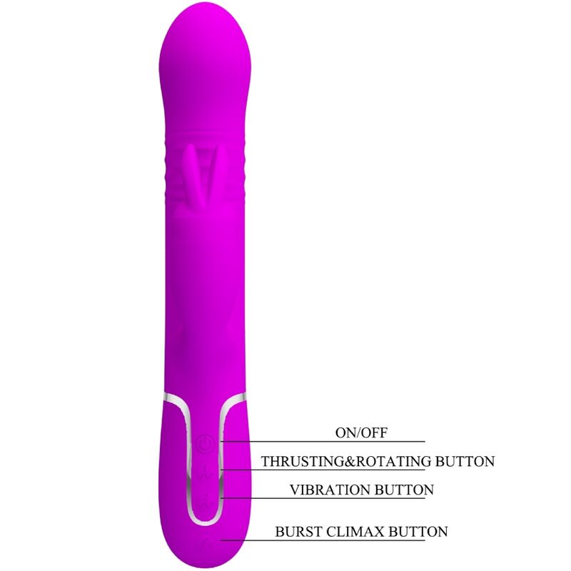 Coale Violet Rabbit Vibrator with Pearls