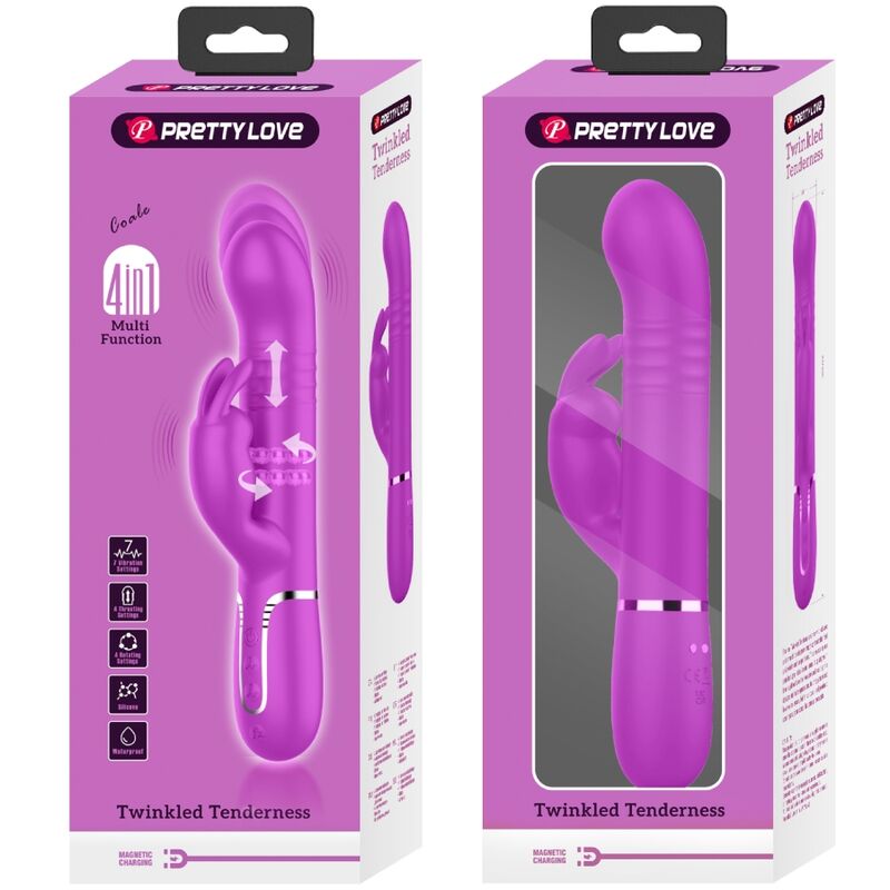 Coale Violet Rabbit Vibrator with Pearls