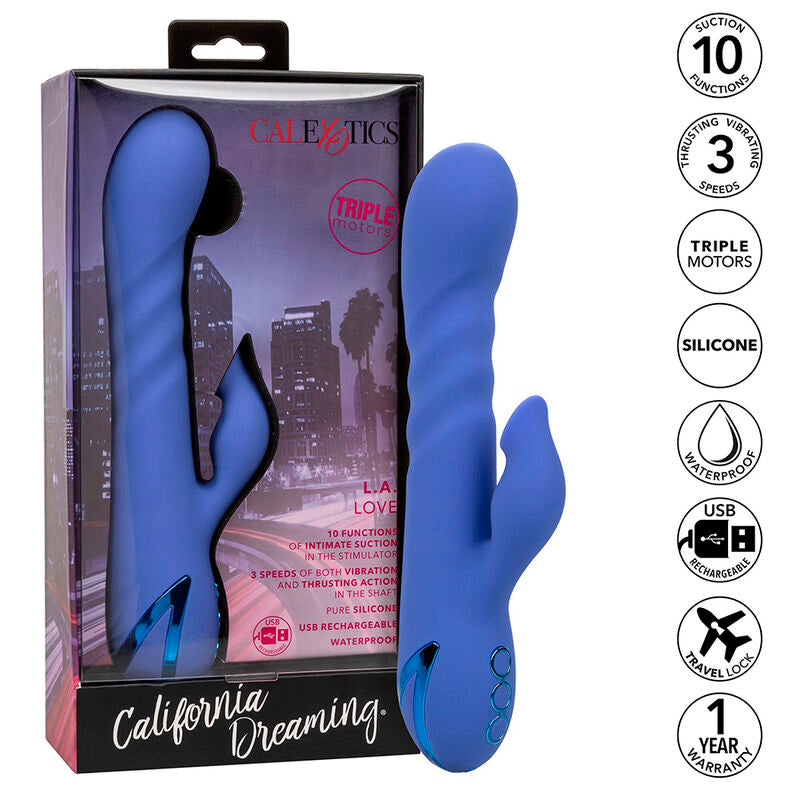 Vibrador y Succionador Azul L.A Love