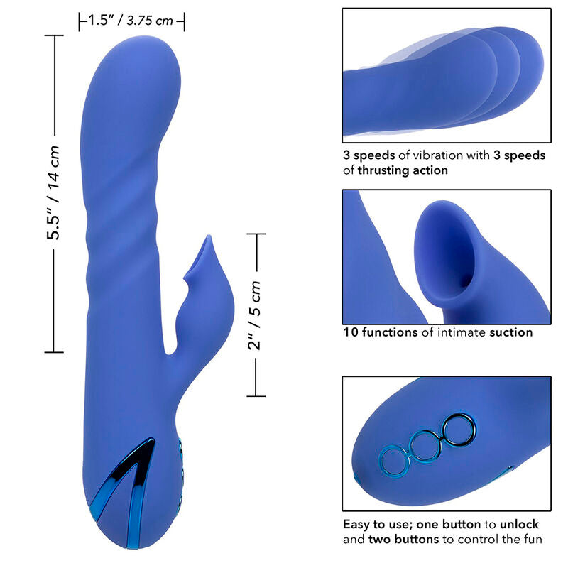 Vibrador y Succionador Azul L.A Love