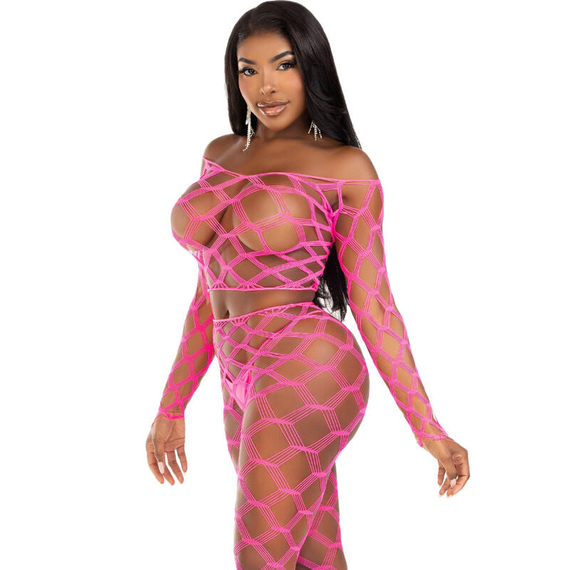 Conjunto Seductor de Top y Leggings Fucsia