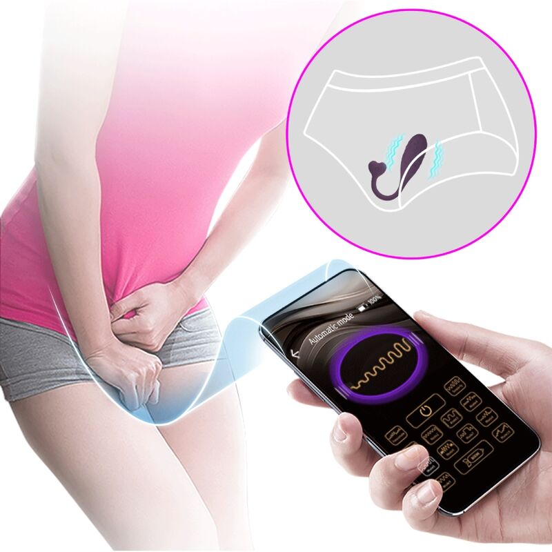 Ovo Vibratório Lila Controlado por Aplicação