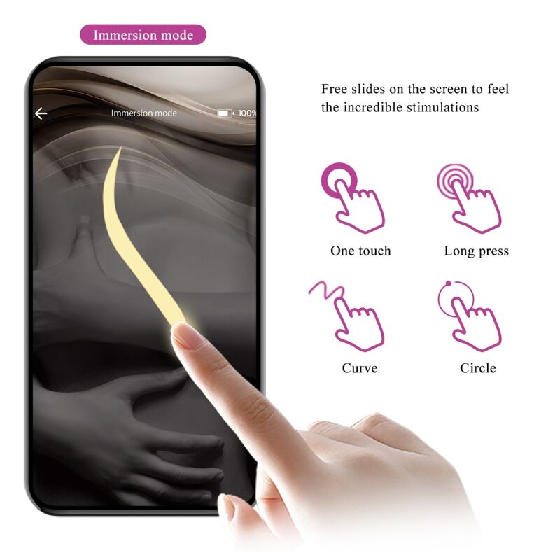 Ovo Vibratório Lila Controlado por Aplicação
