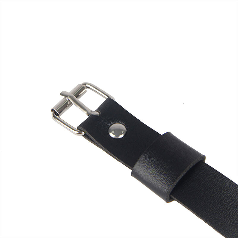 Arnés de Piernas con Cadena de Cuero - Negro