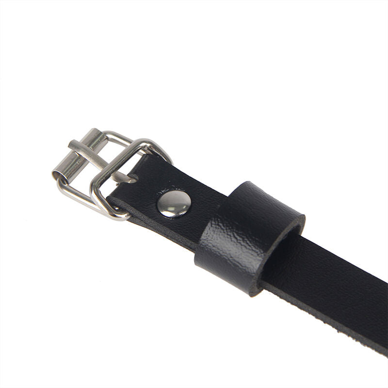 Arnês de Perna e Cintura em Couro Preto