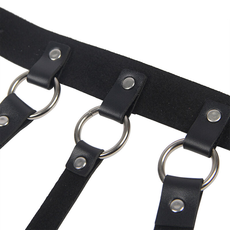 Stylish Chest Harness With Ring Chains