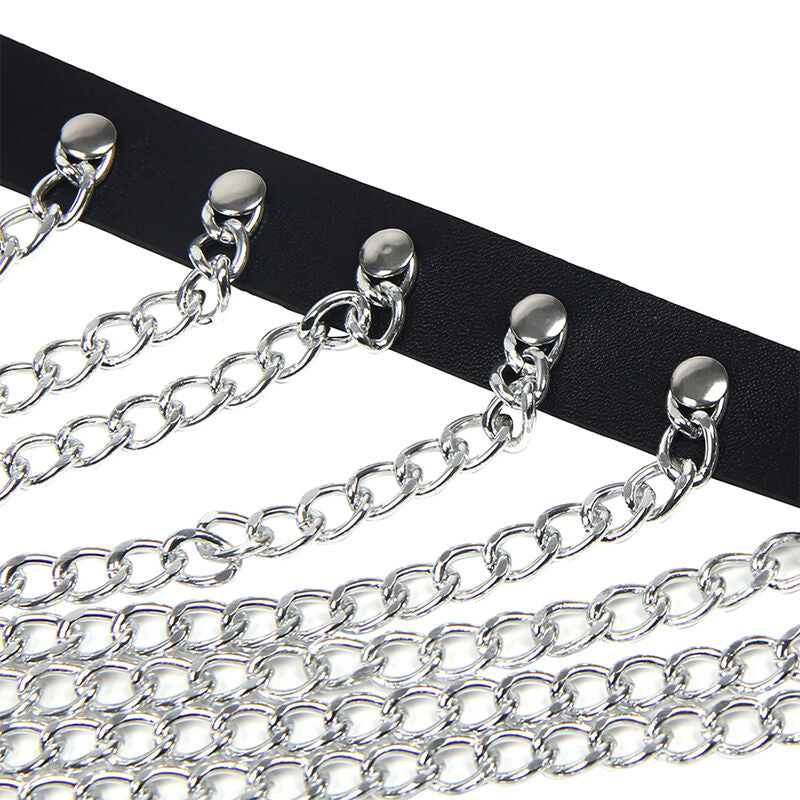 Stylish Chest Harness With Ring Chains