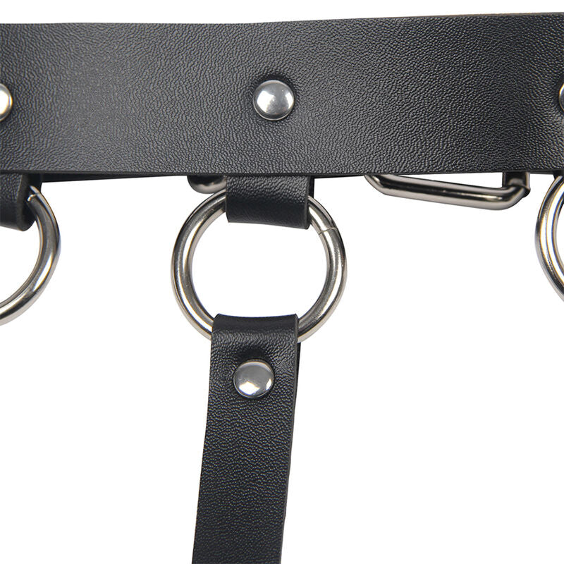 Stylish Chest Harness With Ring Chains