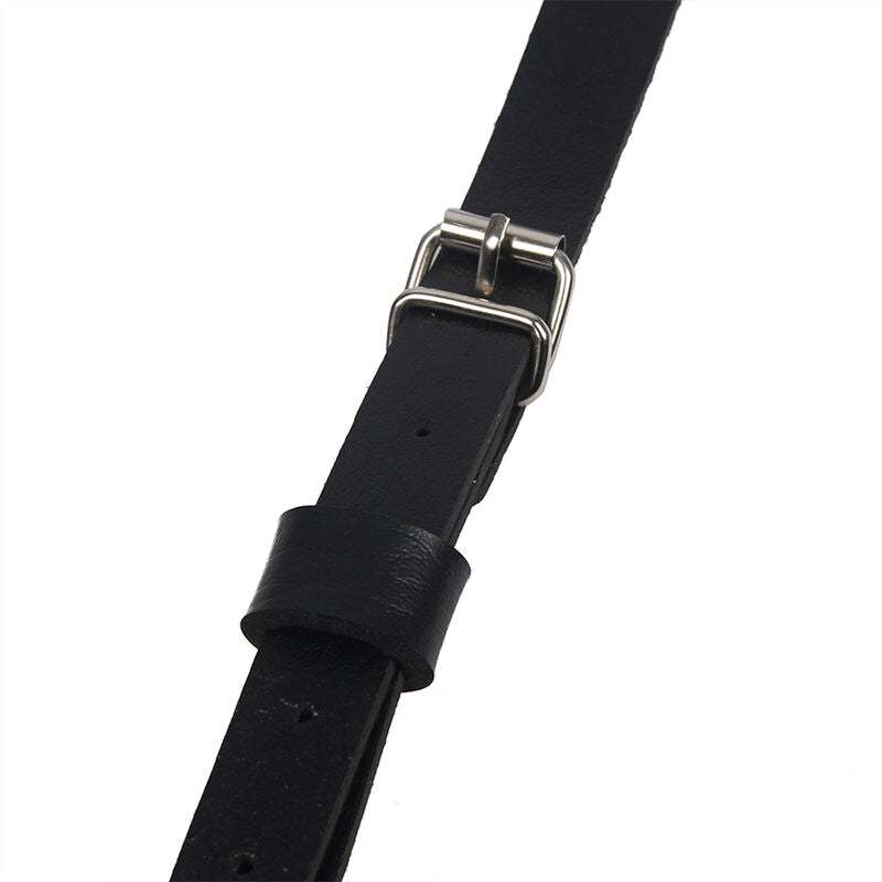 Black Leather Ring Chest Harness