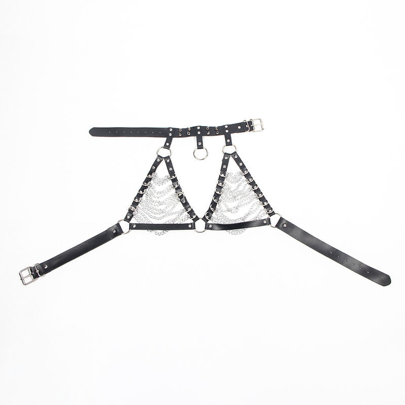 Set de Sujetador Arnés de Cadena Elegante y Collar